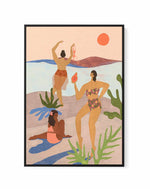 Day At The Beach by Arty Guava | Framed Canvas Art Print