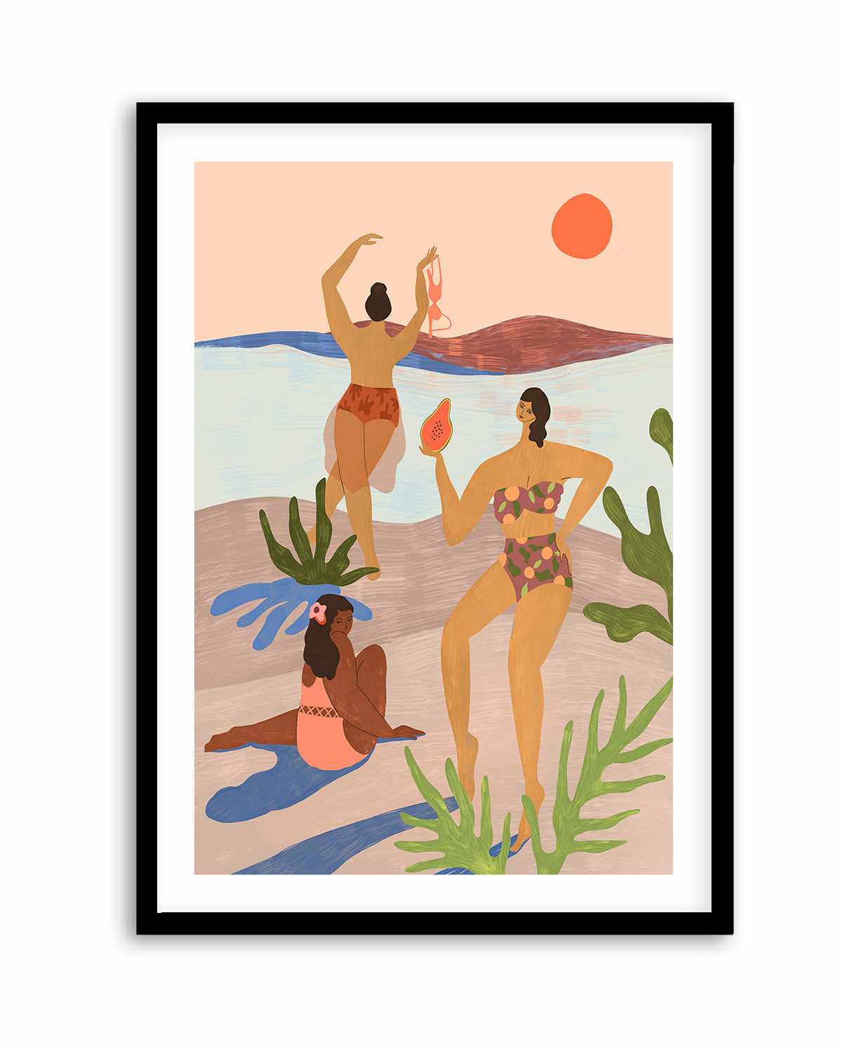 Day At The Beach by Arty Guava | Art Print from Olive et Oriel where you can shop wallpaper and artworks online