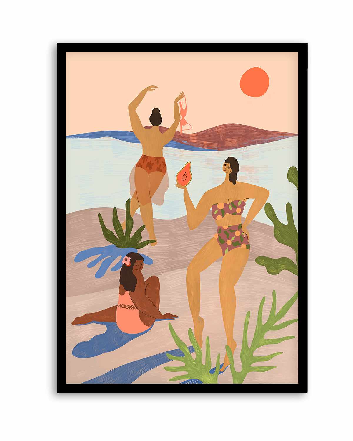 Day At The Beach by Arty Guava | Art Print from Olive et Oriel where you can shop wallpaper and artworks online
