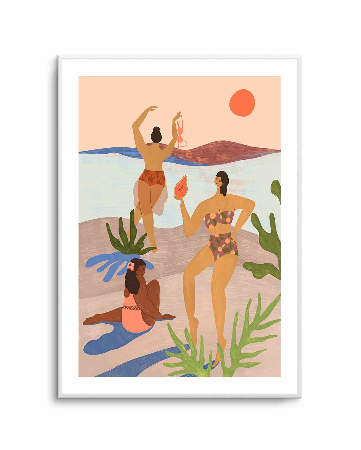 Day At The Beach by Arty Guava | Art Print from Olive et Oriel where you can shop wallpaper and artworks online