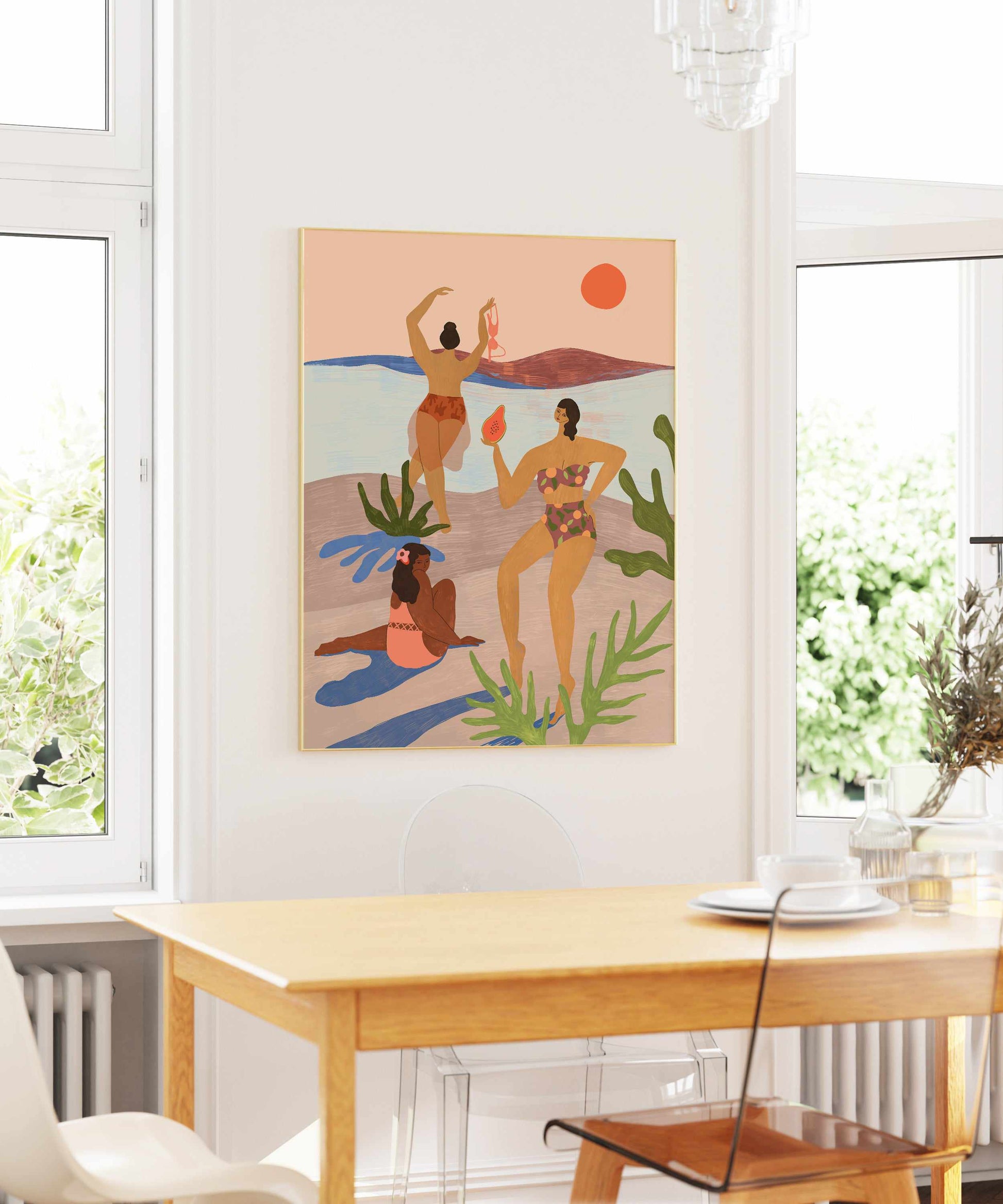 Day At The Beach by Arty Guava | Art Print from Olive et Oriel where you can shop wallpaper and artworks online