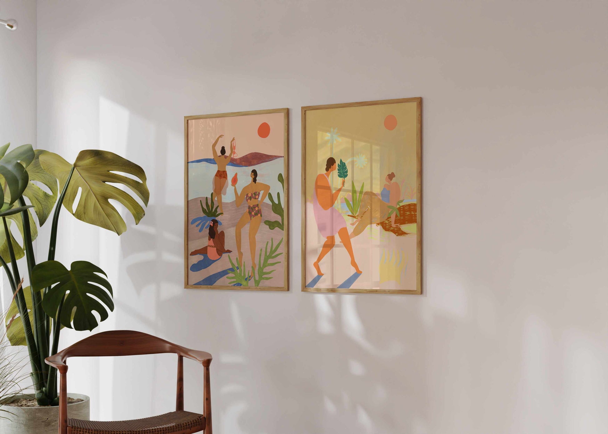 Day At The Beach by Arty Guava | Art Print from Olive et Oriel where you can shop wallpaper and artworks online