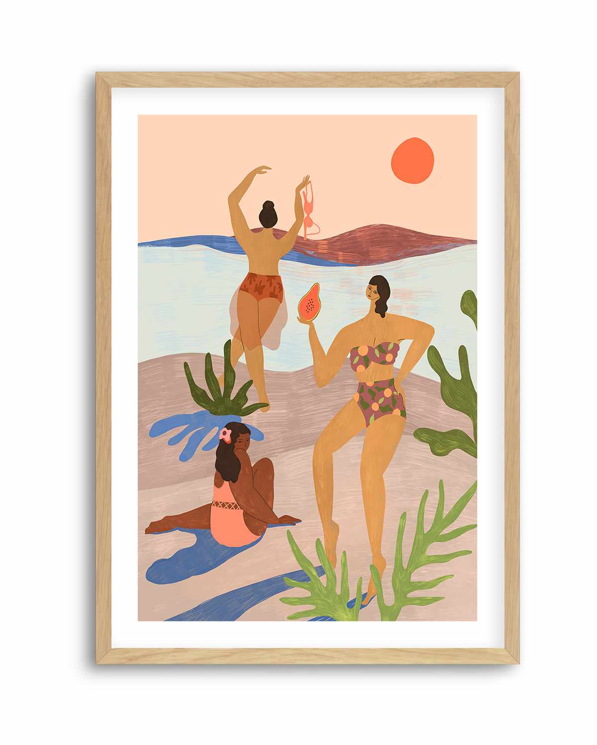 Day At The Beach by Arty Guava | Art Print from Olive et Oriel where you can shop wallpaper and artworks online