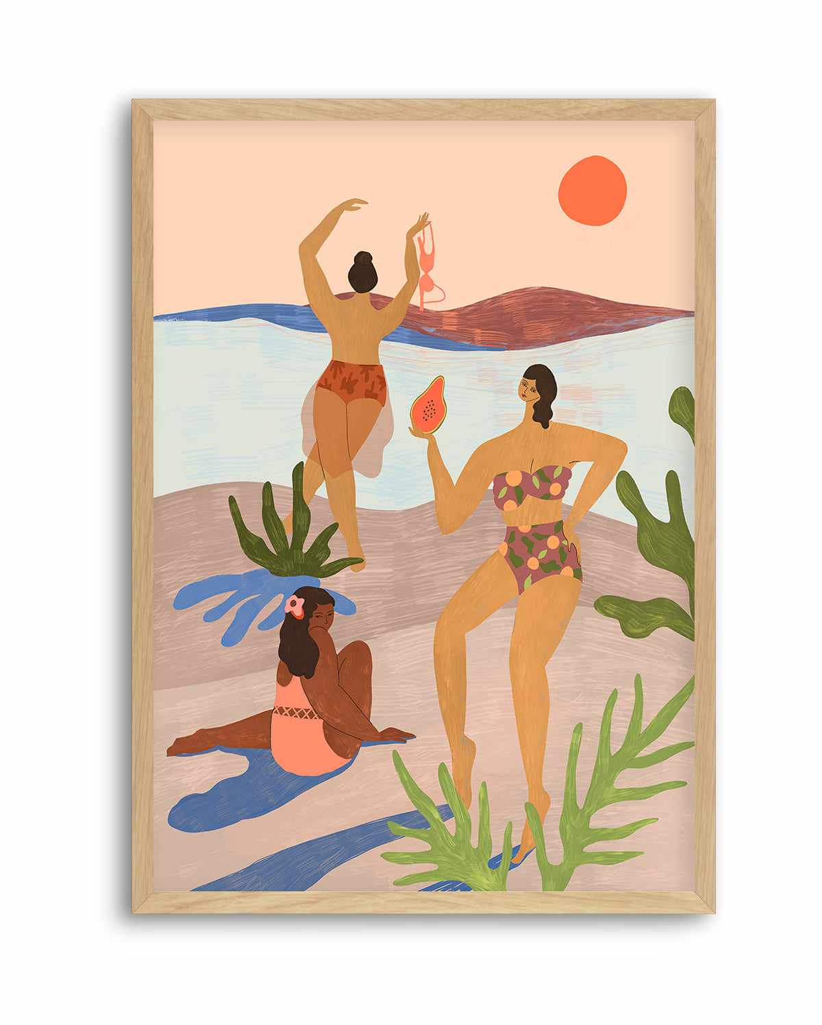 Day At The Beach by Arty Guava | Art Print from Olive et Oriel where you can shop wallpaper and artworks online