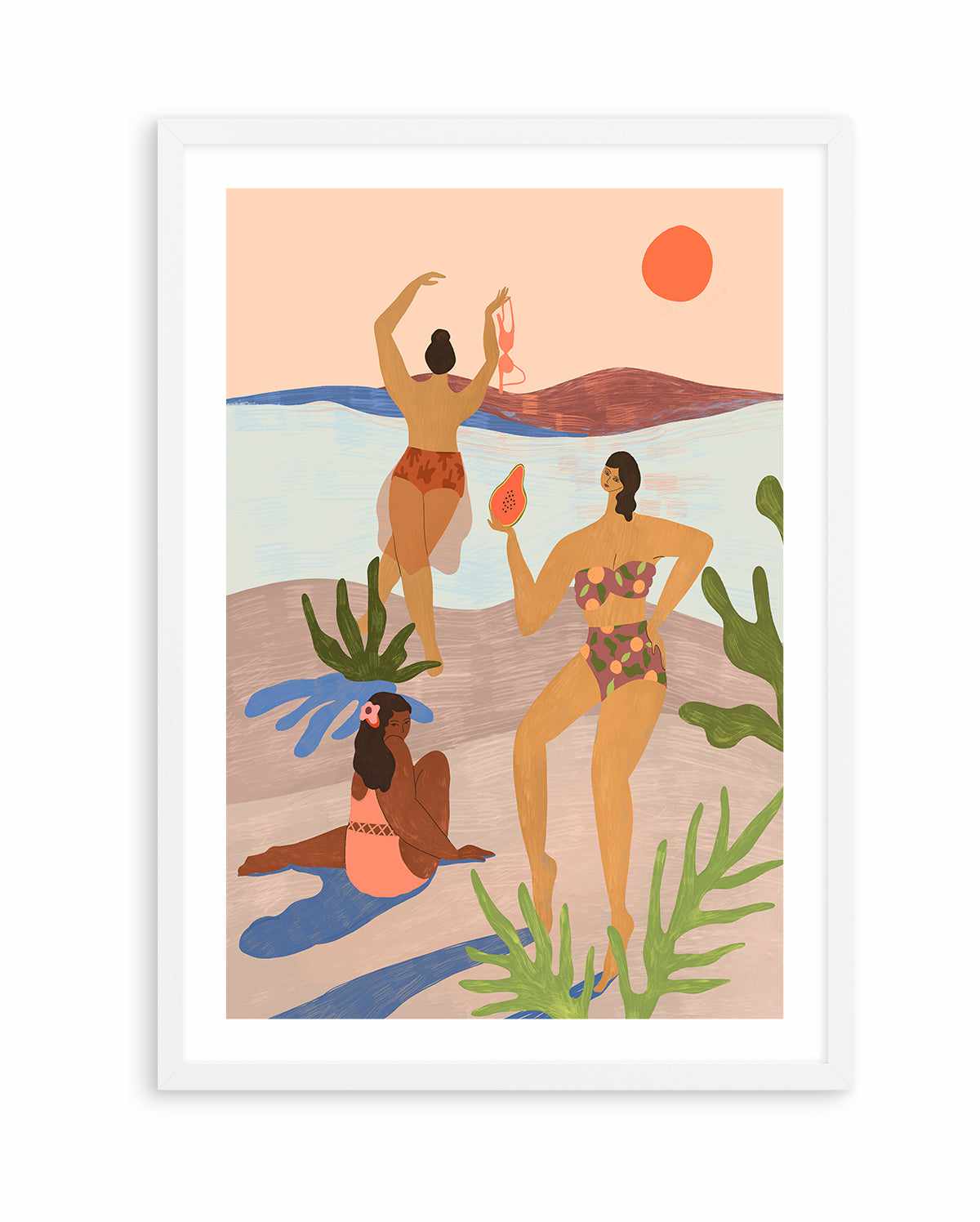 Day At The Beach by Arty Guava | Art Print from Olive et Oriel where you can shop wallpaper and artworks online