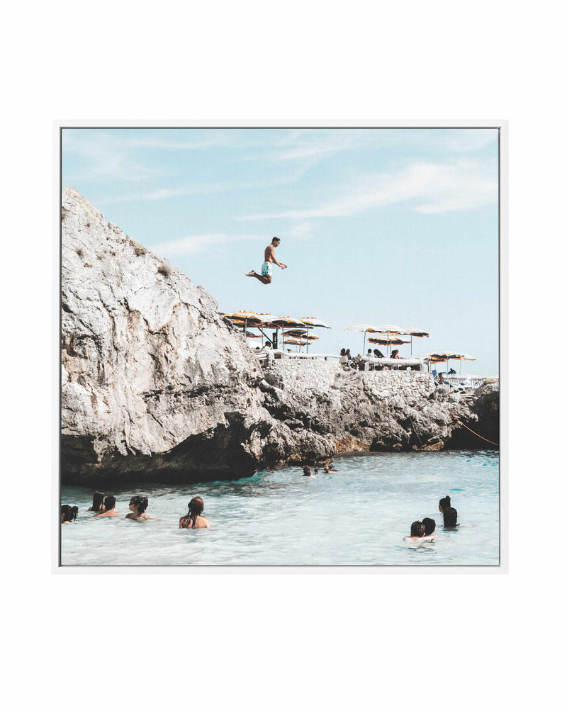 Day in the Sun, Capri | Framed Canvas Art Print