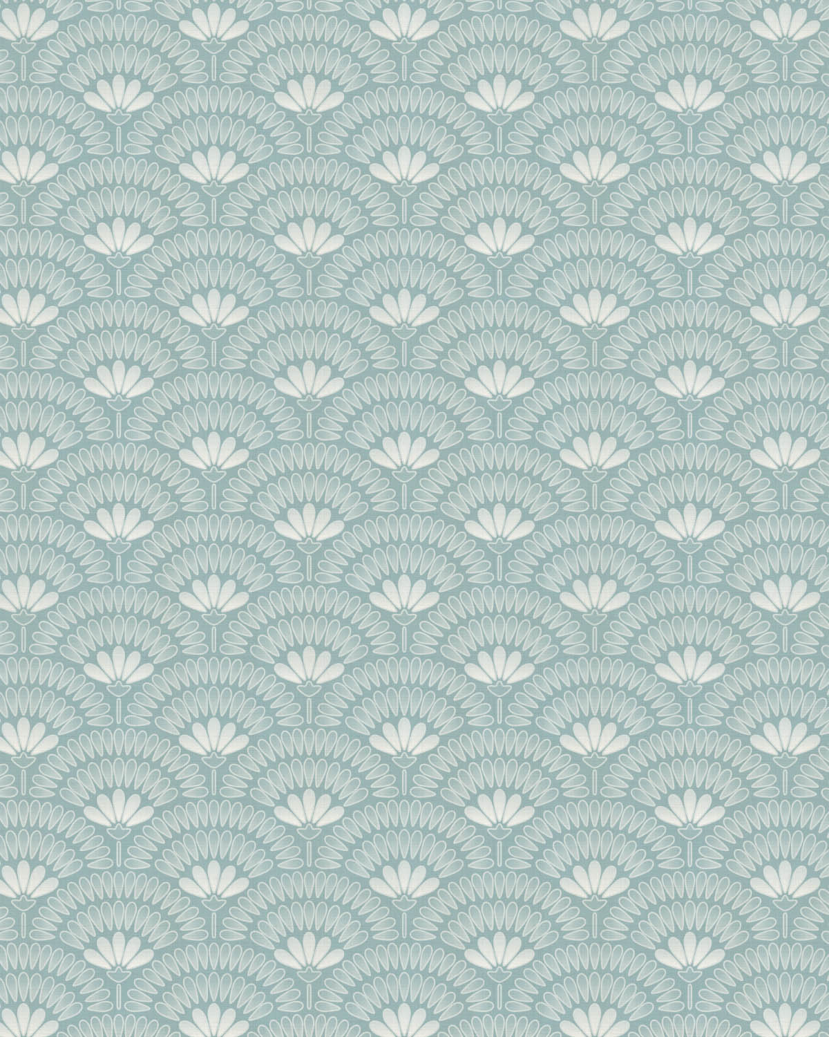 Deco Lotus Light Teal Blue Wallpaper