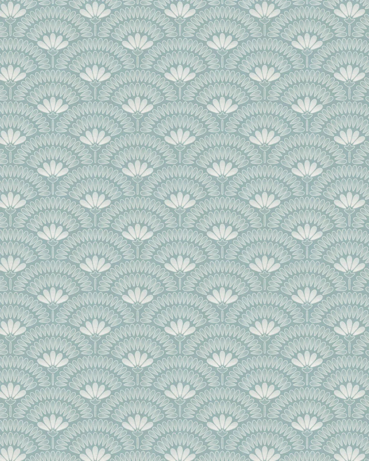 Deco Lotus Light Teal Blue Wallpaper from Olive et Oriel where you can shop wallpaper and artworks online