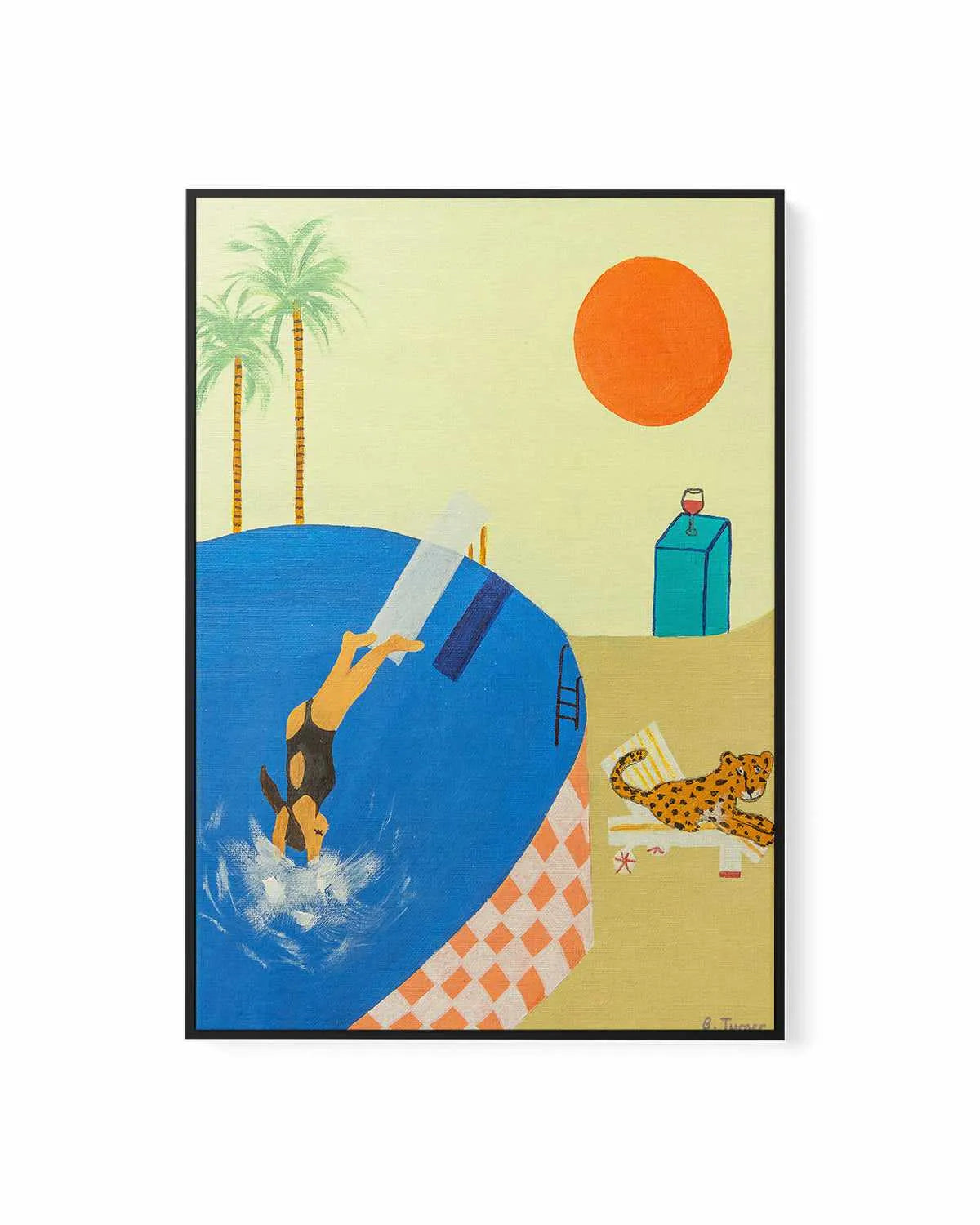 Deep Dives by Britney Turner | Framed Canvas Art Print from Olive et Oriel where you can shop wallpaper and artworks online