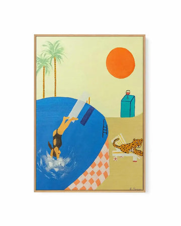 Deep Dives by Britney Turner | Framed Canvas Art Print from Olive et Oriel where you can shop wallpaper and artworks online