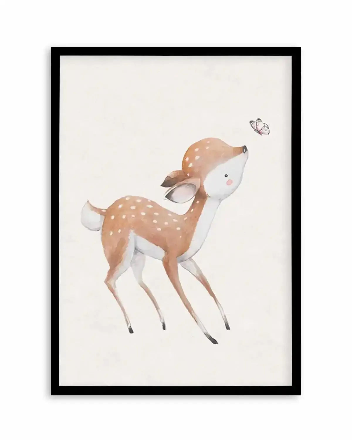 Deer & Butterfly Art Print from Olive et Oriel where you can shop wallpaper and artworks online