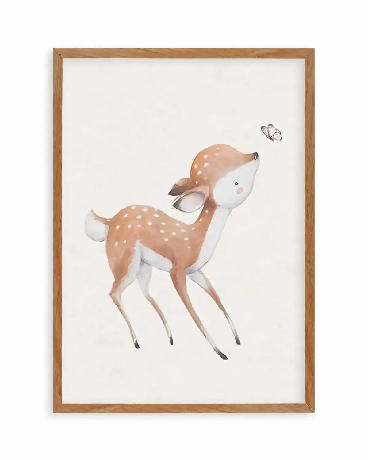 Deer & Butterfly Art Print from Olive et Oriel where you can shop wallpaper and artworks online