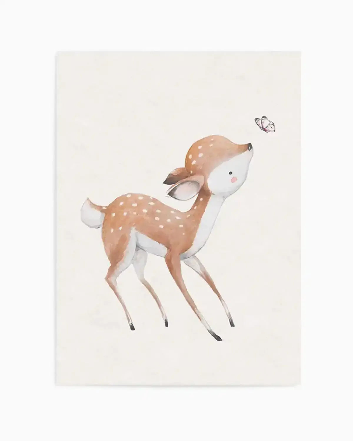 Deer & Butterfly Art Print from Olive et Oriel where you can shop wallpaper and artworks online