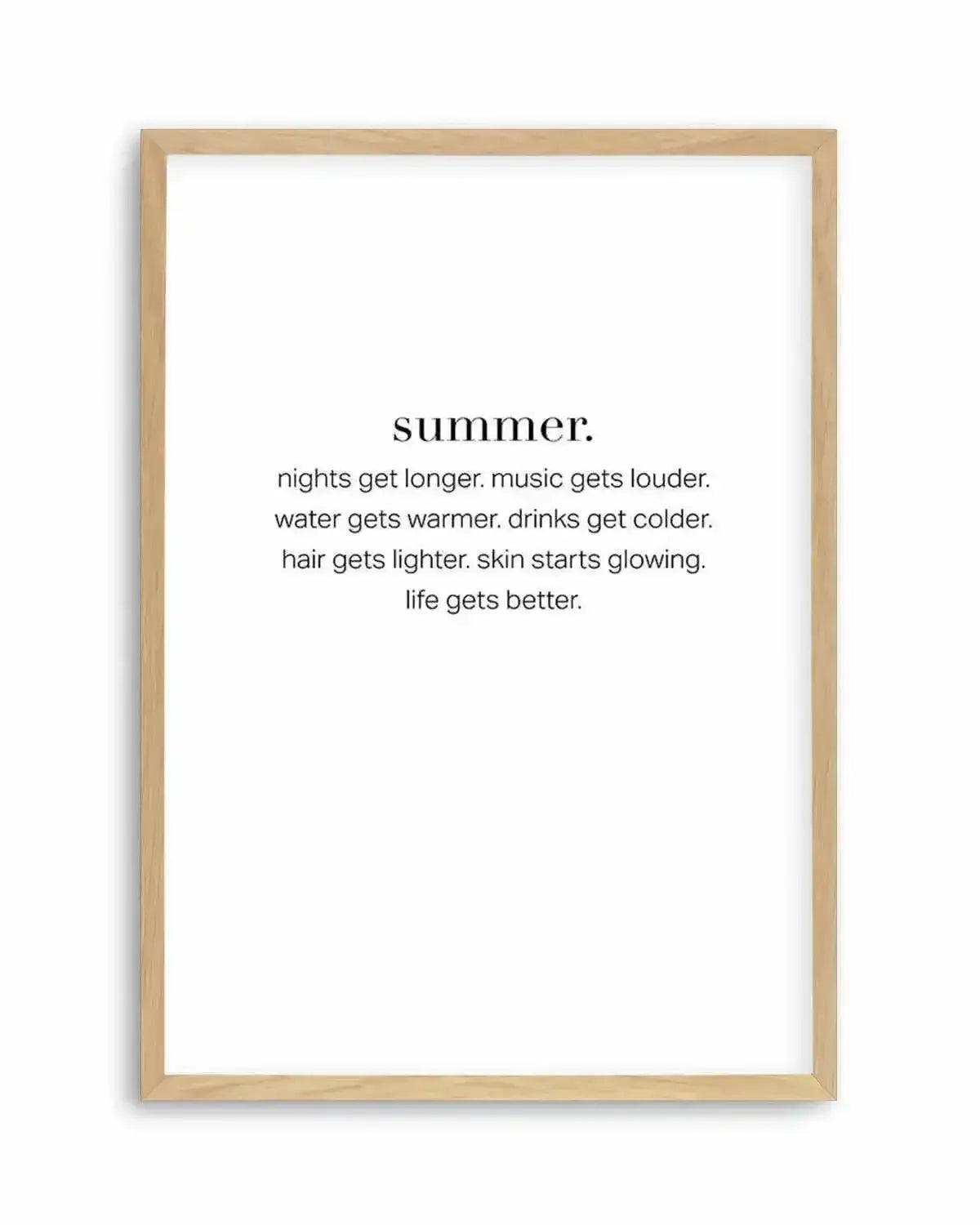Definition Of Summer Art Print from Olive et Oriel where you can shop wallpaper and artworks online