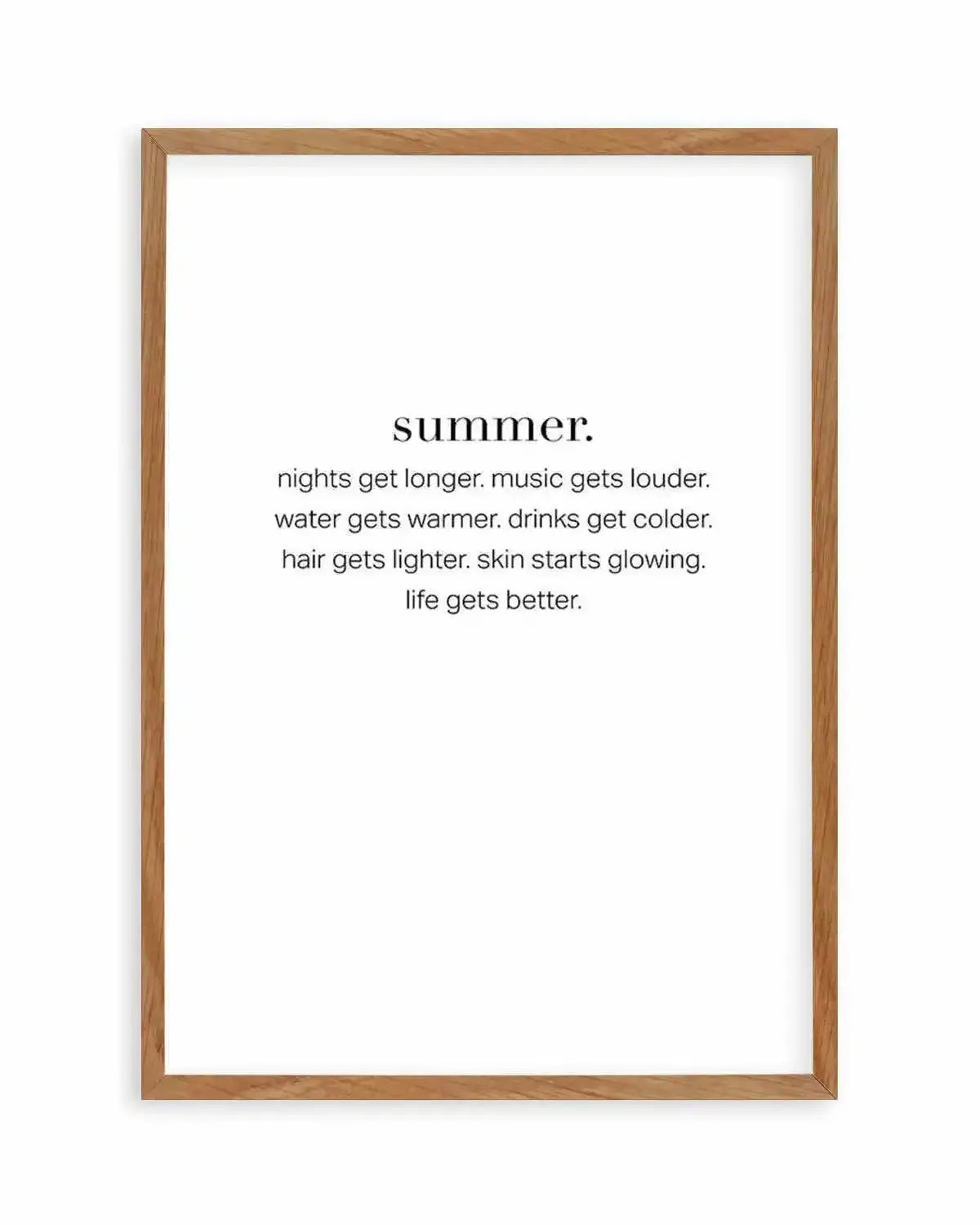 Definition Of Summer Art Print from Olive et Oriel where you can shop wallpaper and artworks online