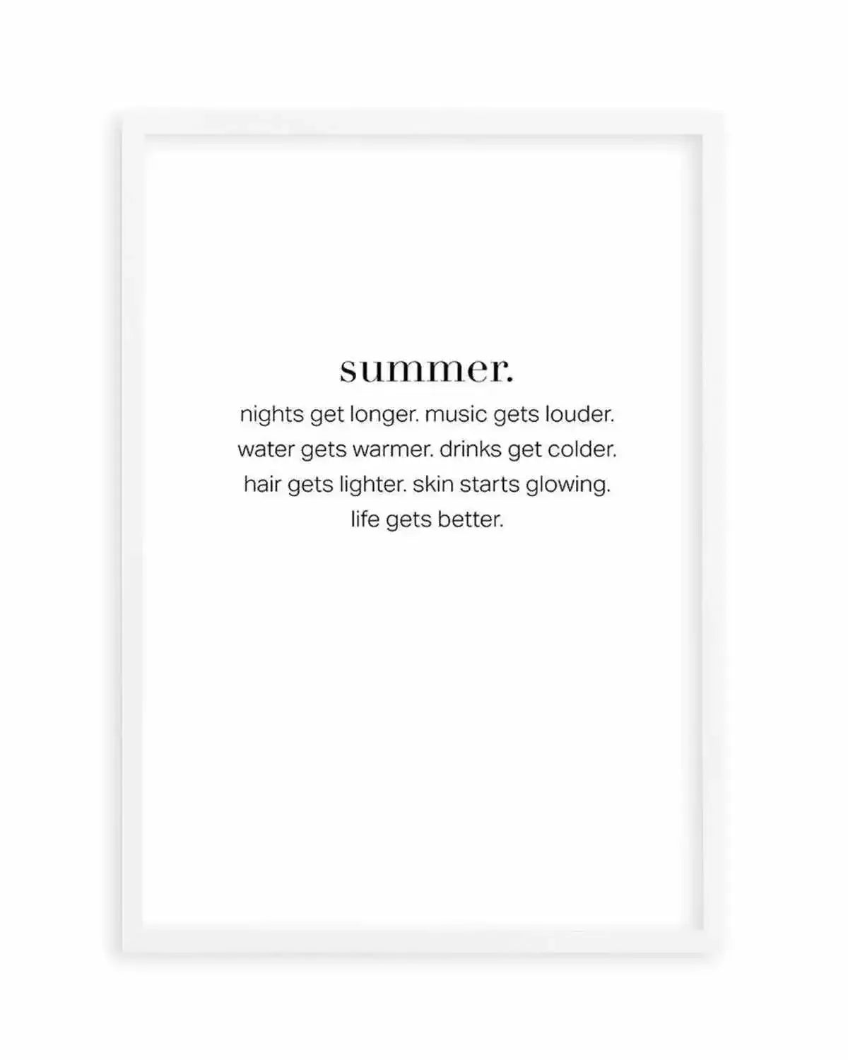 Definition Of Summer Art Print from Olive et Oriel where you can shop wallpaper and artworks online