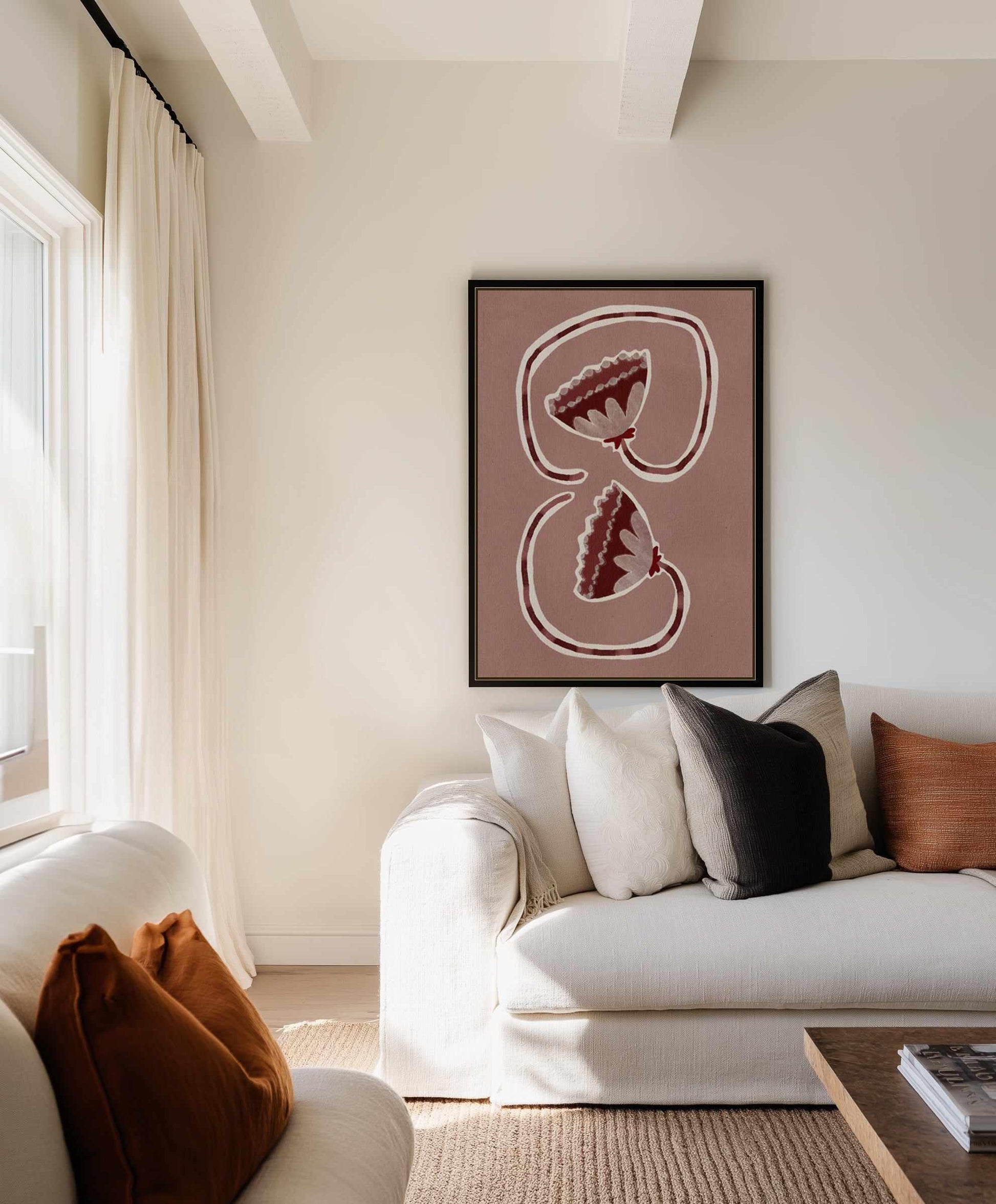 Delicate Bloom 16 by Shatha Al Dafai | Framed Canvas Art Print from Olive et Oriel where you can shop wallpaper and artworks online