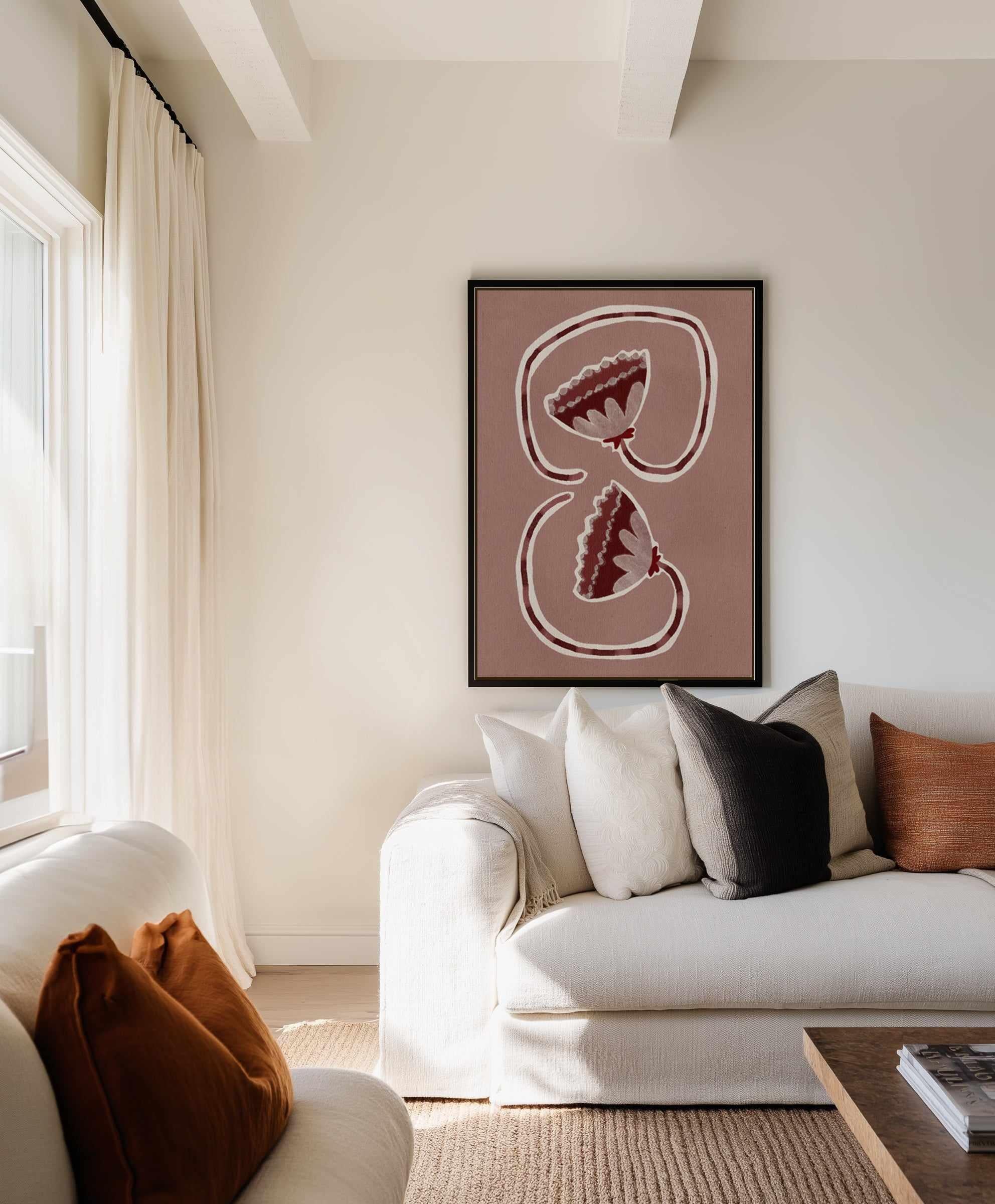 Delicate Bloom 16 by Shatha Al Dafai | Framed Canvas Art Print from Olive et Oriel where you can shop wallpaper and artworks online