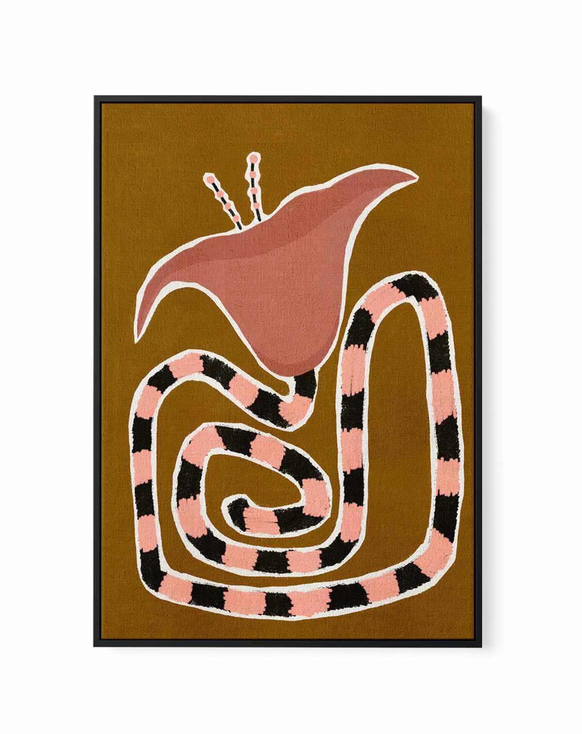 Delicate Bloom 7 by Shatha Al Dafai | Framed Canvas Art Print from Olive et Oriel where you can shop wallpaper and artworks online