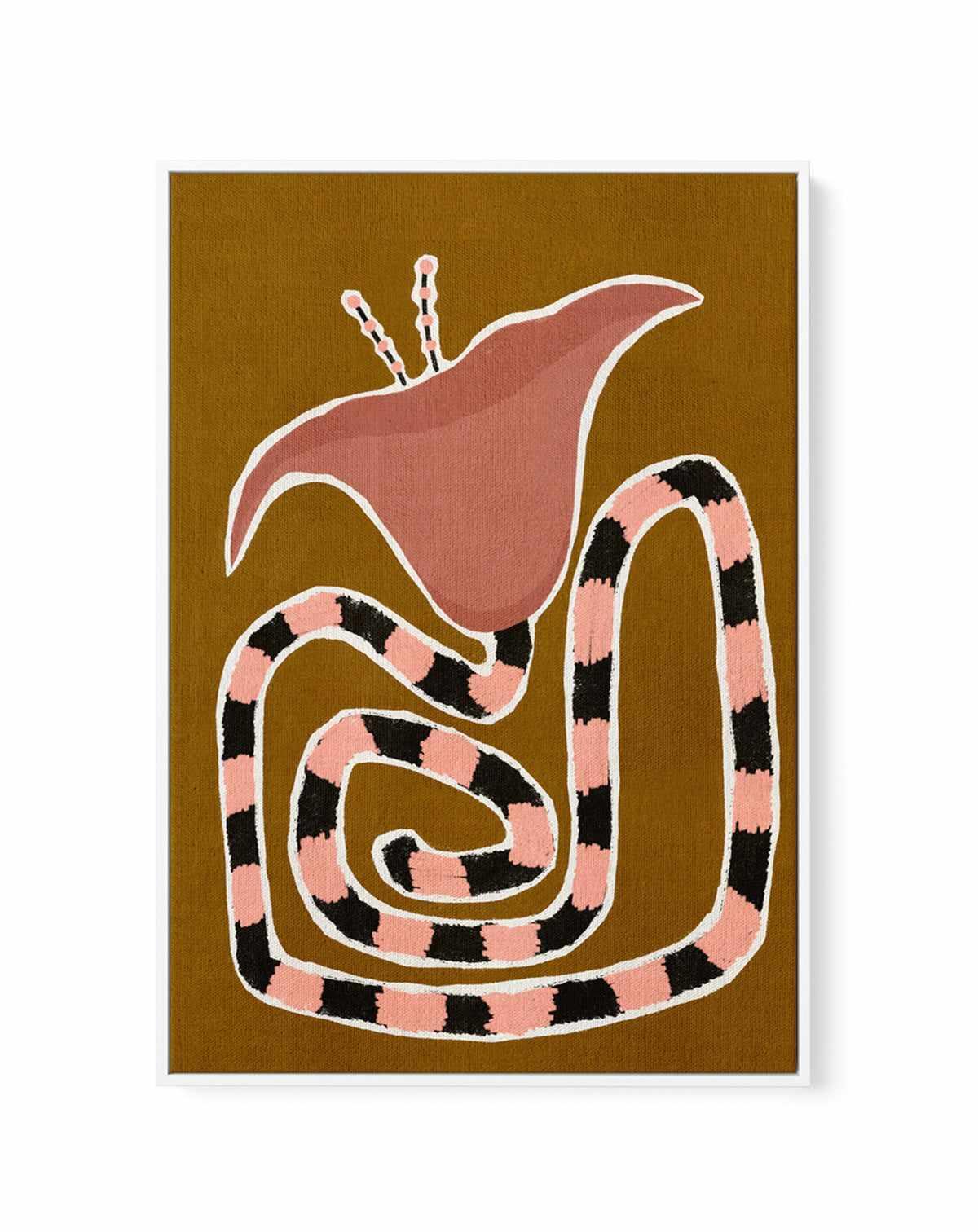 Delicate Bloom 7 by Shatha Al Dafai | Framed Canvas Art Print from Olive et Oriel where you can shop wallpaper and artworks online