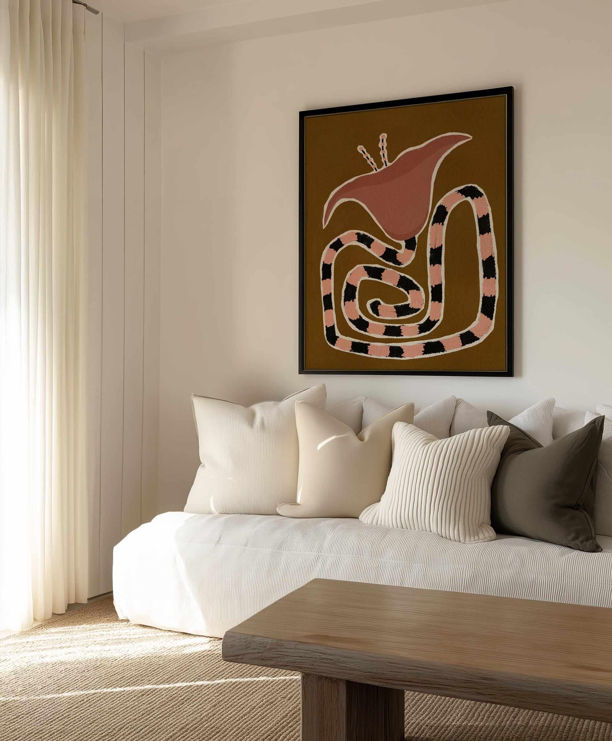 Delicate Bloom 7 by Shatha Al Dafai | Framed Canvas Art Print from Olive et Oriel where you can shop wallpaper and artworks online