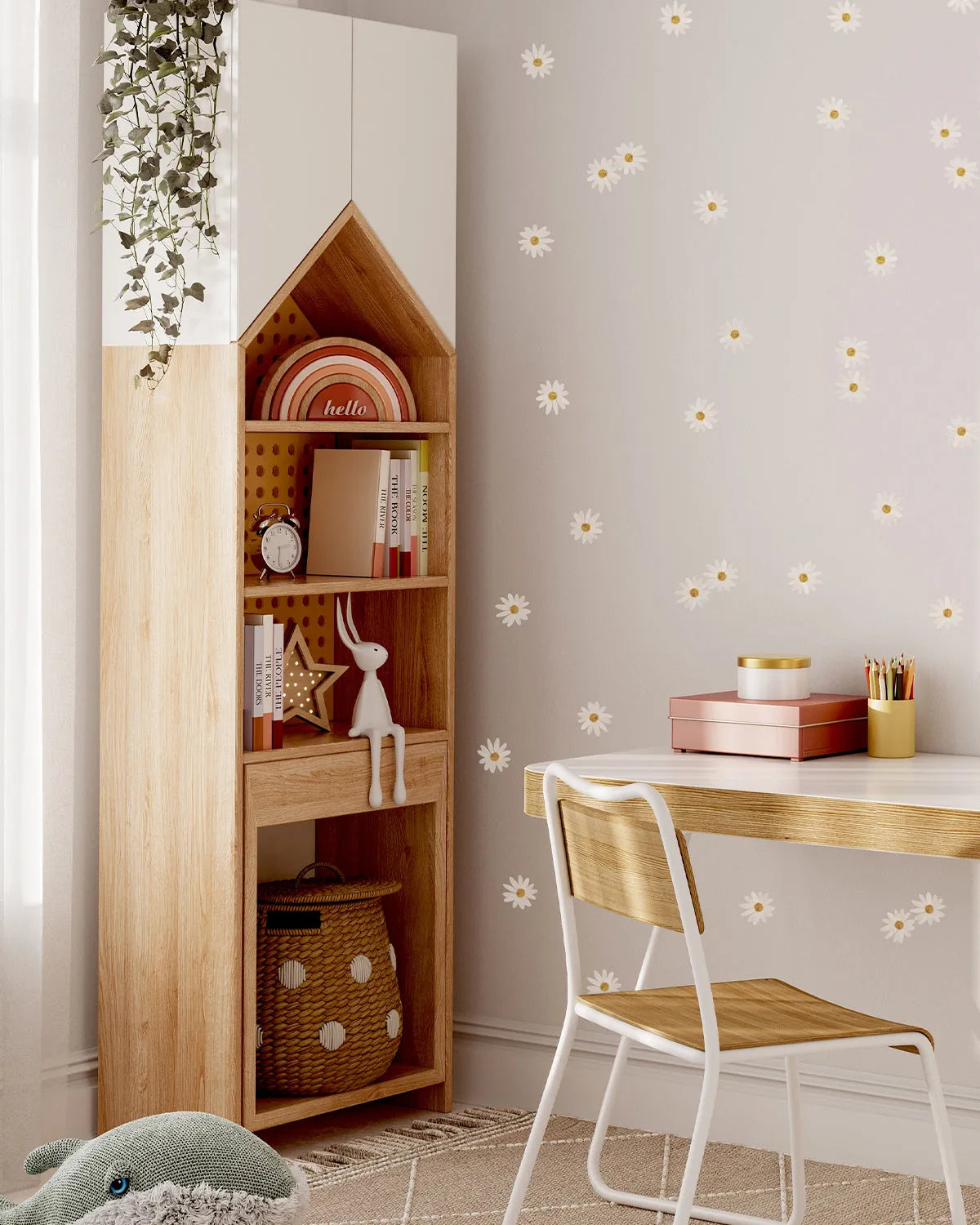 Delicate Daisies Decal Set from Olive et Oriel where you can shop wallpaper and artworks online