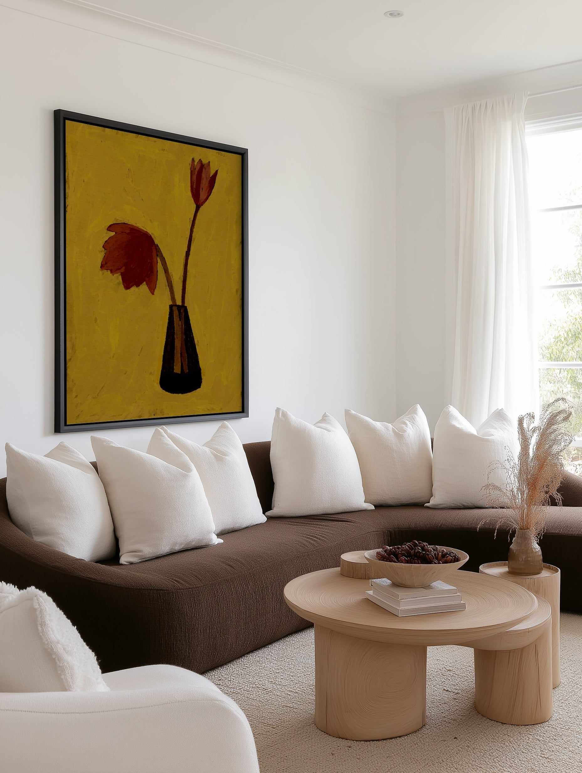 Delicate Pair by Shatha Al Dafai | Framed Canvas Art Print from Olive et Oriel where you can shop wallpaper and artworks online