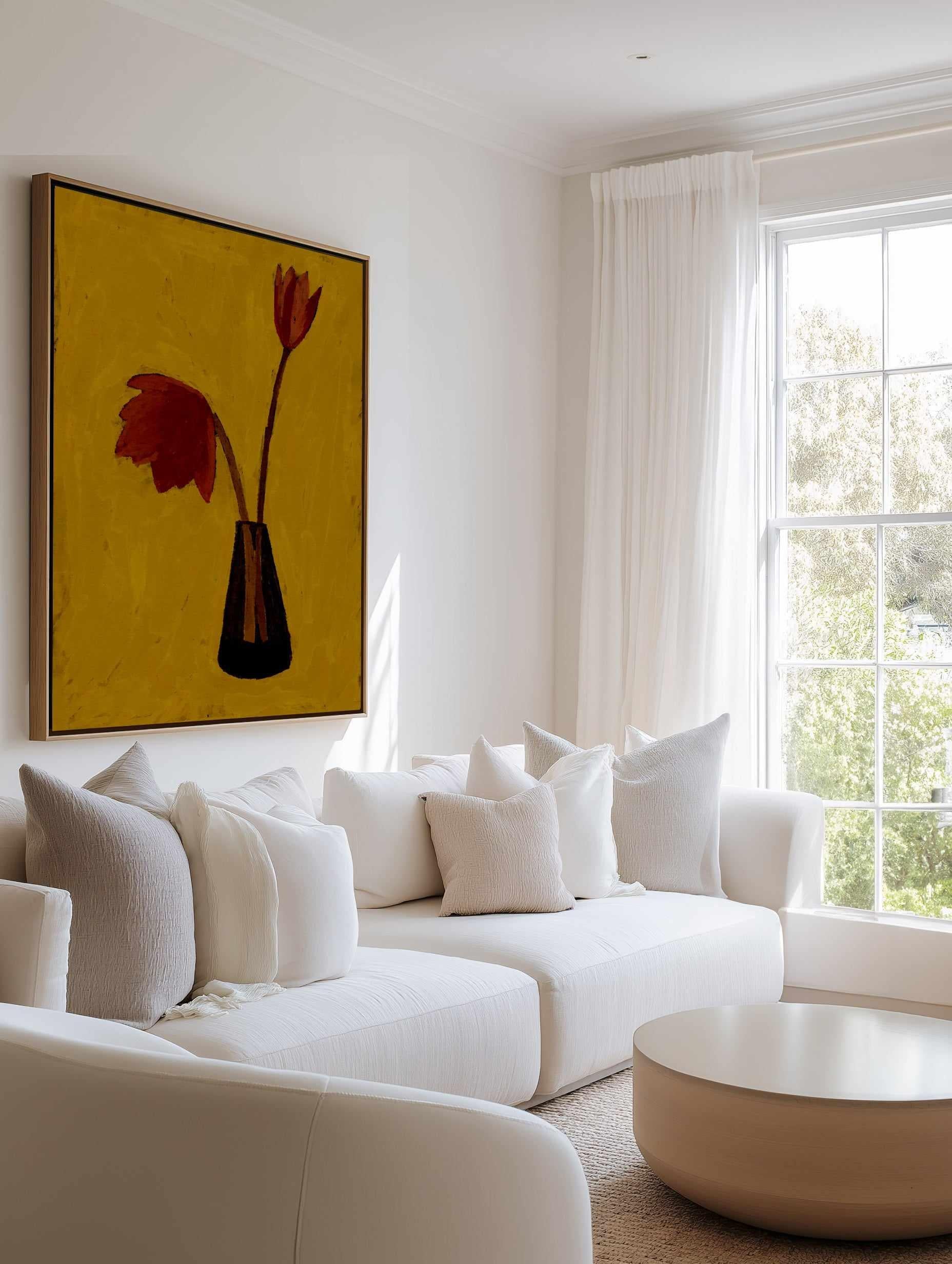 Delicate Pair by Shatha Al Dafai | Framed Canvas Art Print