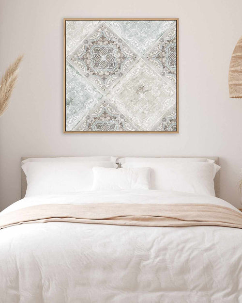 Delicate Tiles | Framed Canvas Art Print