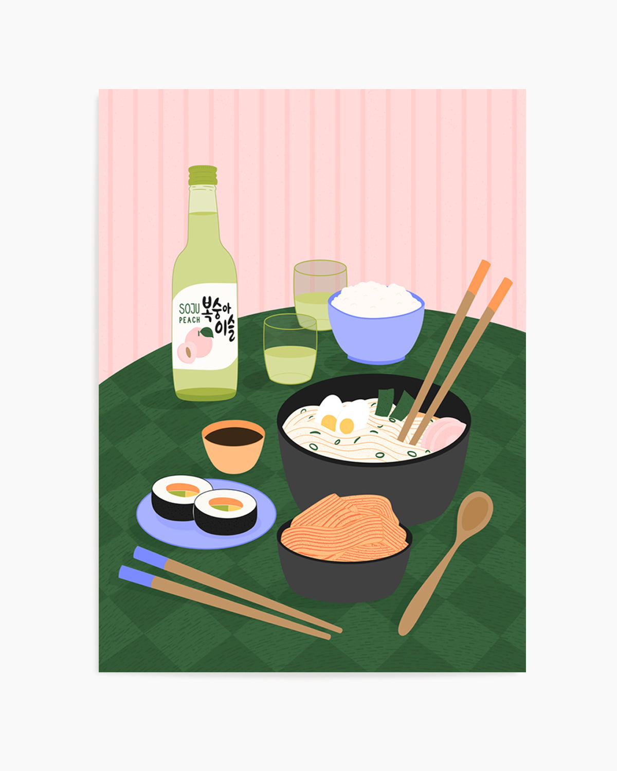 Delicious Korean Feast by Artprink | Art Print