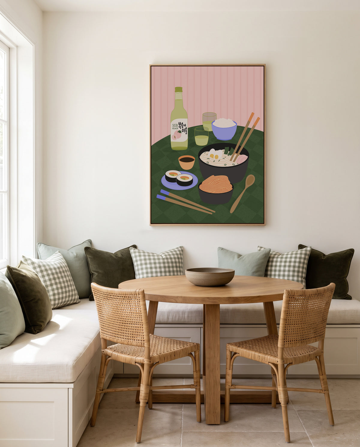 Delicious Korean Feast by Artprink | Framed Canvas Art Print