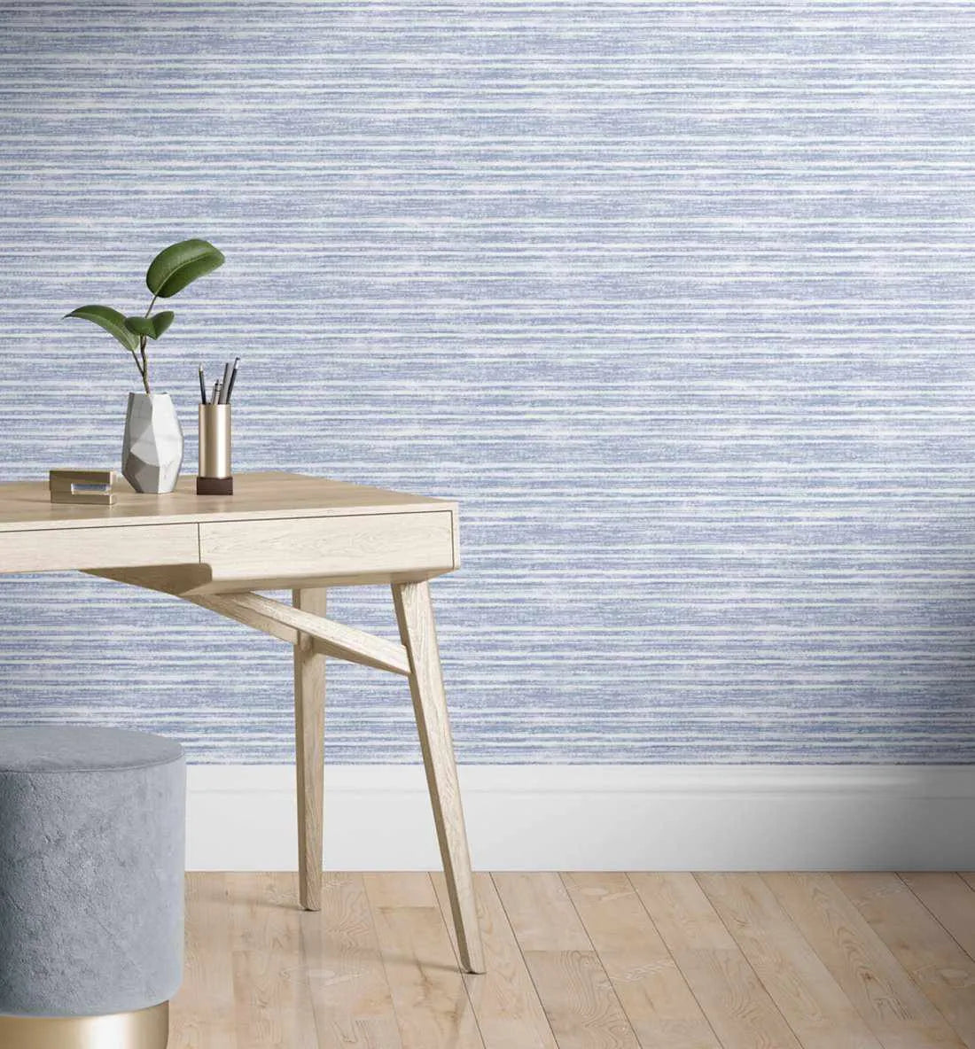 Denim Stripe Wallpaper - Olive et Oriel