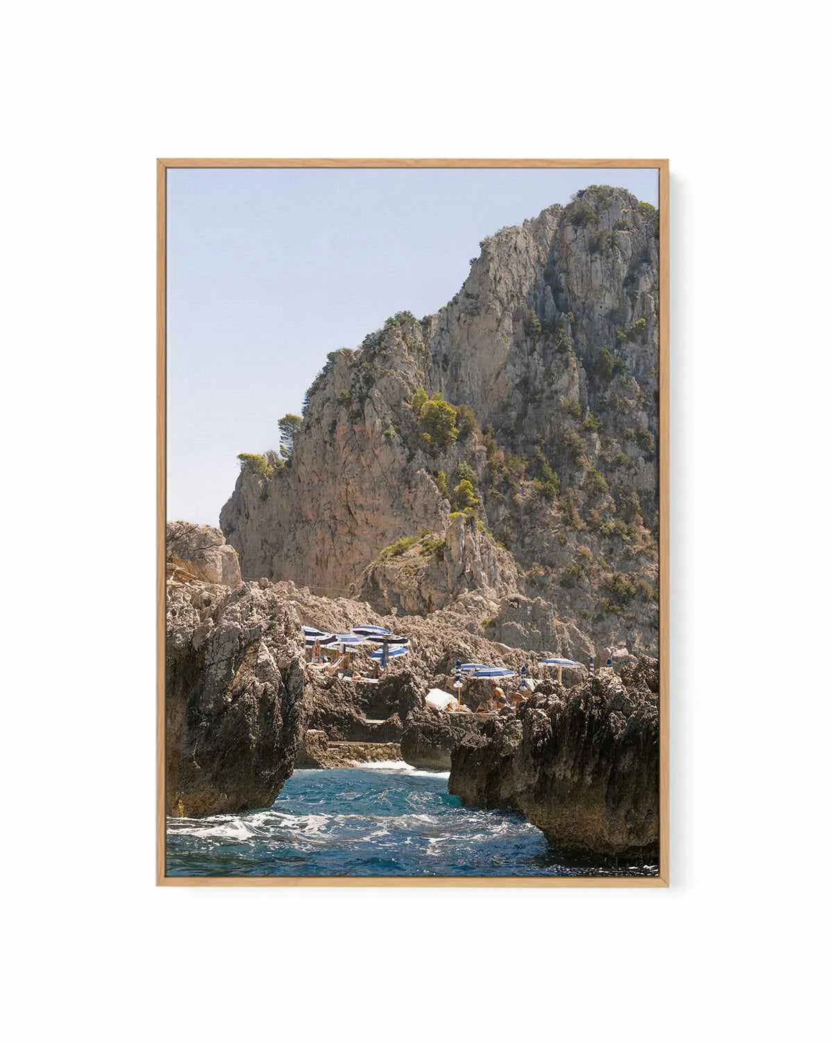 Departing Fontelina Capri | Framed Canvas Art Print from Olive et Oriel where you can shop wallpaper and artworks online