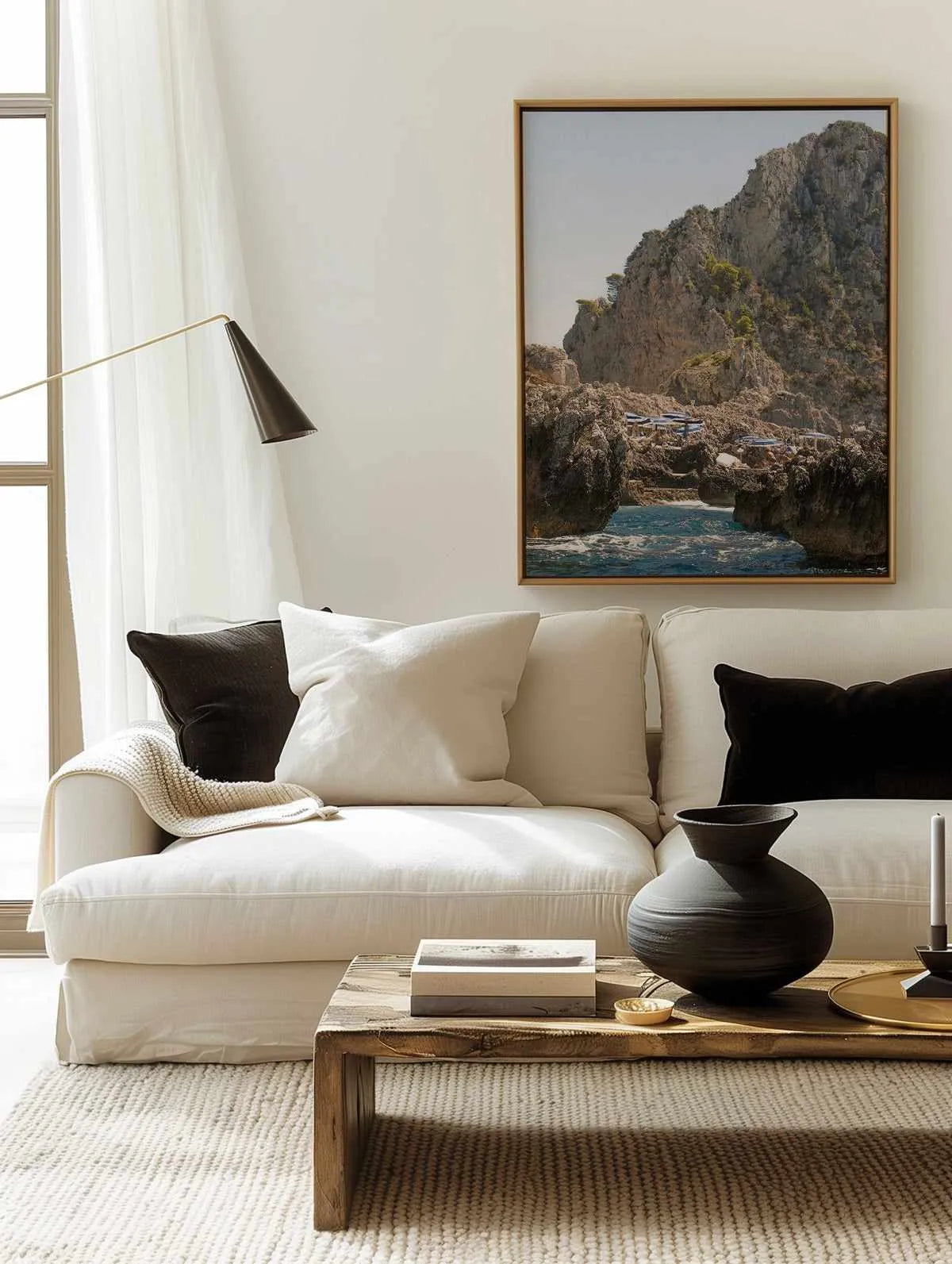 Departing Fontelina Capri | Framed Canvas Art Print from Olive et Oriel where you can shop wallpaper and artworks online