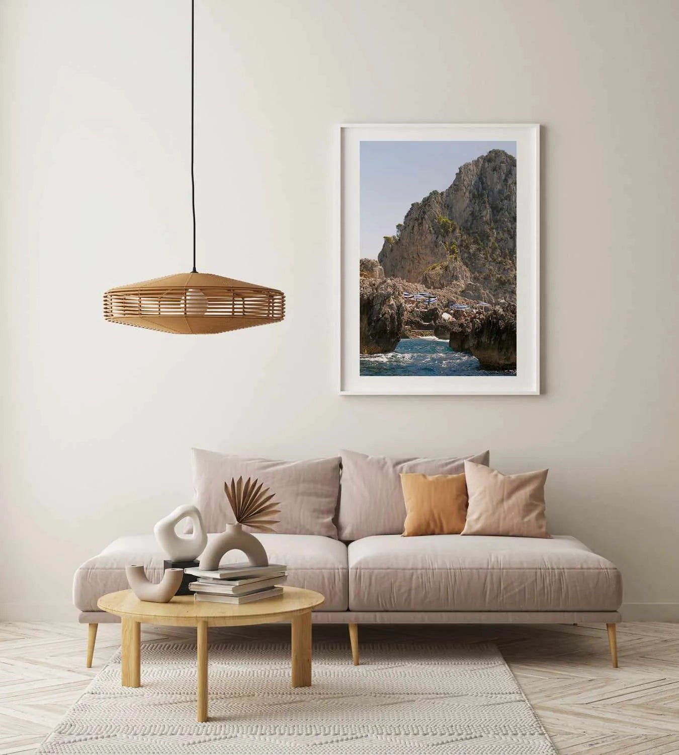 Departing Fontelina Capri Art Print from Olive et Oriel where you can shop wallpaper and artworks online