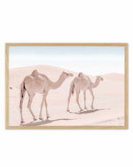 Desert Camels II Art Print