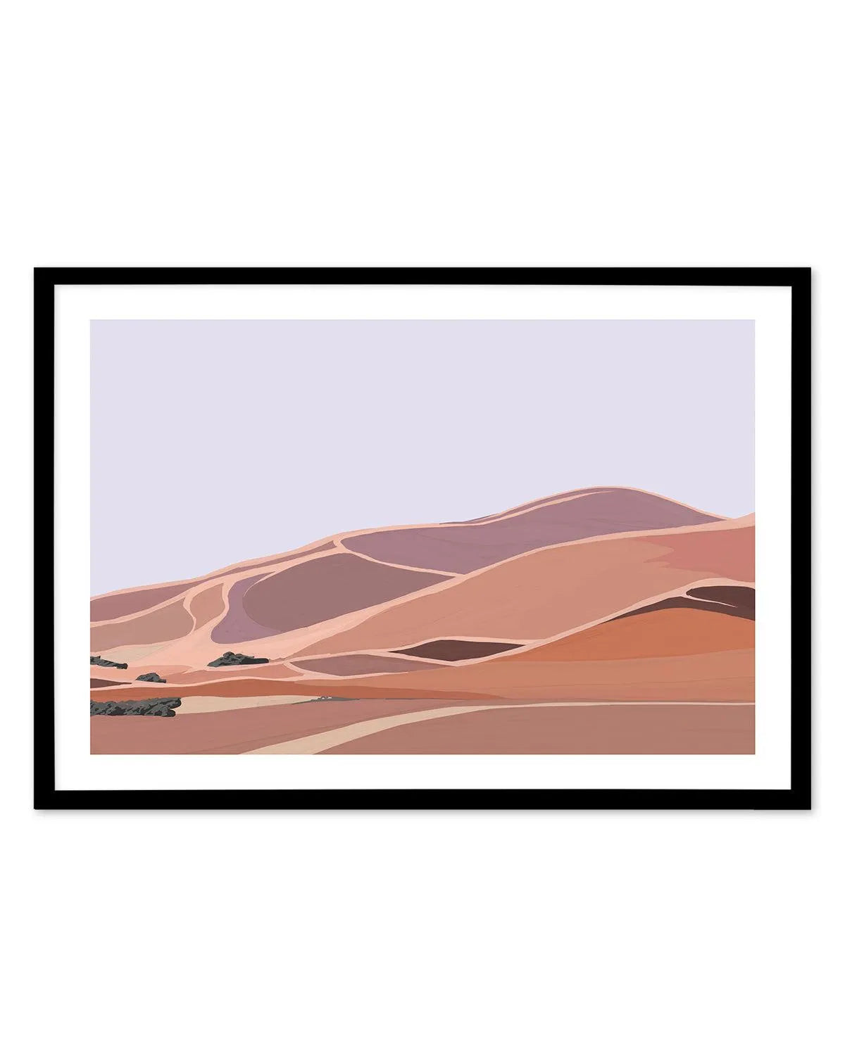 Desert Dunes II Art Print-PRINT-Olive et Oriel-Olive et Oriel-A5 | 5.8" x 8.3" | 14.8 x 21cm-Black-With White Border-Buy-Australian-Art-Prints-Online-with-Olive-et-Oriel-Your-Artwork-Specialists-Austrailia-Decorate-With-Coastal-Photo-Wall-Art-Prints-From-Our-Beach-House-Artwork-Collection-Fine-Poster-and-Framed-Artwork