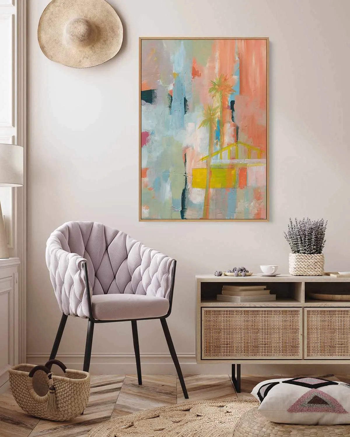 Desert Living I by Jan Weiss | Framed Canvas Art Print from Olive et Oriel where you can shop wallpaper and artworks online