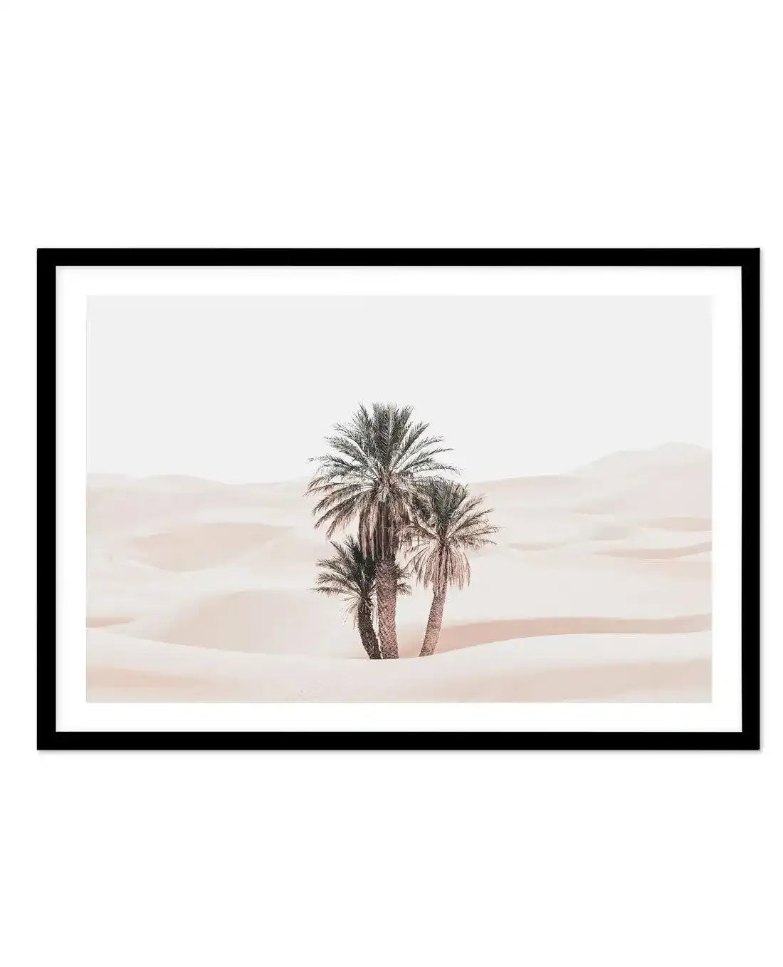 Desert Mirage I | LS Art Print-Shop Australian Art Prints Online with Olive et Oriel - Our collection of Moroccan art prints offer unique wall art including moroccan arches and pink morocco doors of marrakech - this collection will add soft feminine colour to your walls and some may say bohemian style. These traditional morocco landscape photography includes desert scenes of palm trees and camel art prints - there is art on canvas and extra large wall art with fast, free shipping across Australi