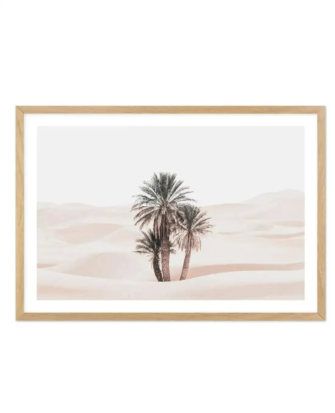 Desert Mirage I | LS Art Print-Shop Australian Art Prints Online with Olive et Oriel - Our collection of Moroccan art prints offer unique wall art including moroccan arches and pink morocco doors of marrakech - this collection will add soft feminine colour to your walls and some may say bohemian style. These traditional morocco landscape photography includes desert scenes of palm trees and camel art prints - there is art on canvas and extra large wall art with fast, free shipping across Australi