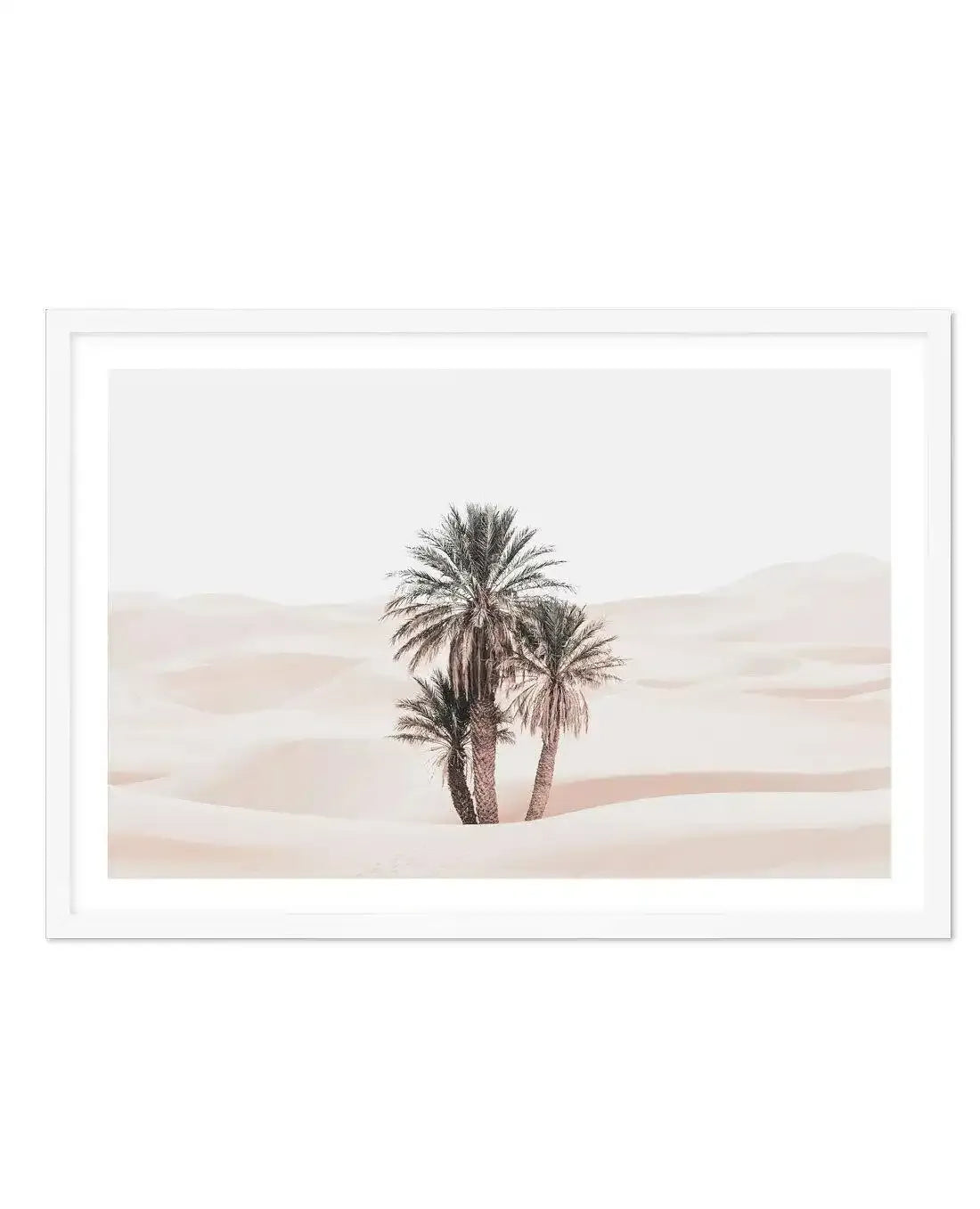 Desert Mirage I | LS Art Print-Shop Australian Art Prints Online with Olive et Oriel - Our collection of Moroccan art prints offer unique wall art including moroccan arches and pink morocco doors of marrakech - this collection will add soft feminine colour to your walls and some may say bohemian style. These traditional morocco landscape photography includes desert scenes of palm trees and camel art prints - there is art on canvas and extra large wall art with fast, free shipping across Australi
