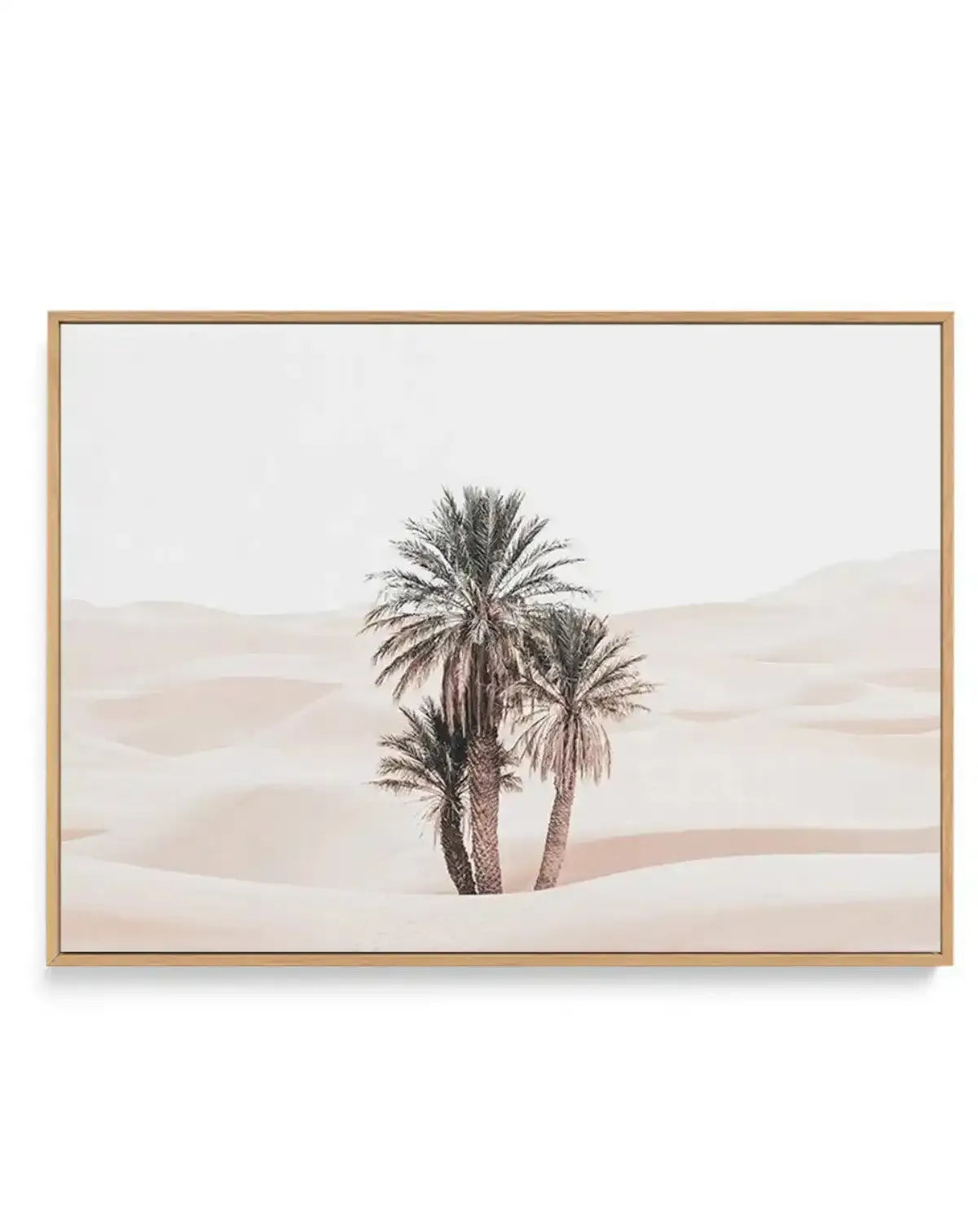 Desert Mirage I | LS | Framed Canvas-Shop Australian Art Prints Online with Olive et Oriel - Our collection of Moroccan art prints offer unique wall art including moroccan arches and pink morocco doors of marrakech - this collection will add soft feminine colour to your walls and some may say bohemian style. These traditional morocco landscape photography includes desert scenes of palm trees and camel art prints - there is art on canvas and extra large wall art with fast, free shipping across Au