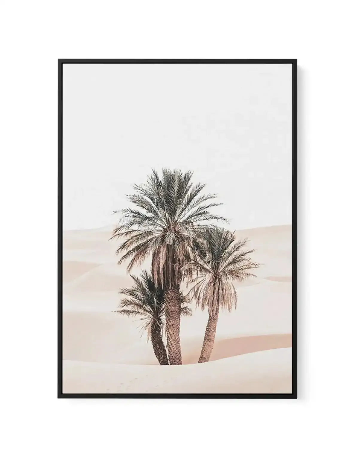 Desert Mirage I | PT | Framed Canvas-Shop Australian Art Prints Online with Olive et Oriel - Our collection of Moroccan art prints offer unique wall art including moroccan arches and pink morocco doors of marrakech - this collection will add soft feminine colour to your walls and some may say bohemian style. These traditional morocco landscape photography includes desert scenes of palm trees and camel art prints - there is art on canvas and extra large wall art with fast, free shipping across Au