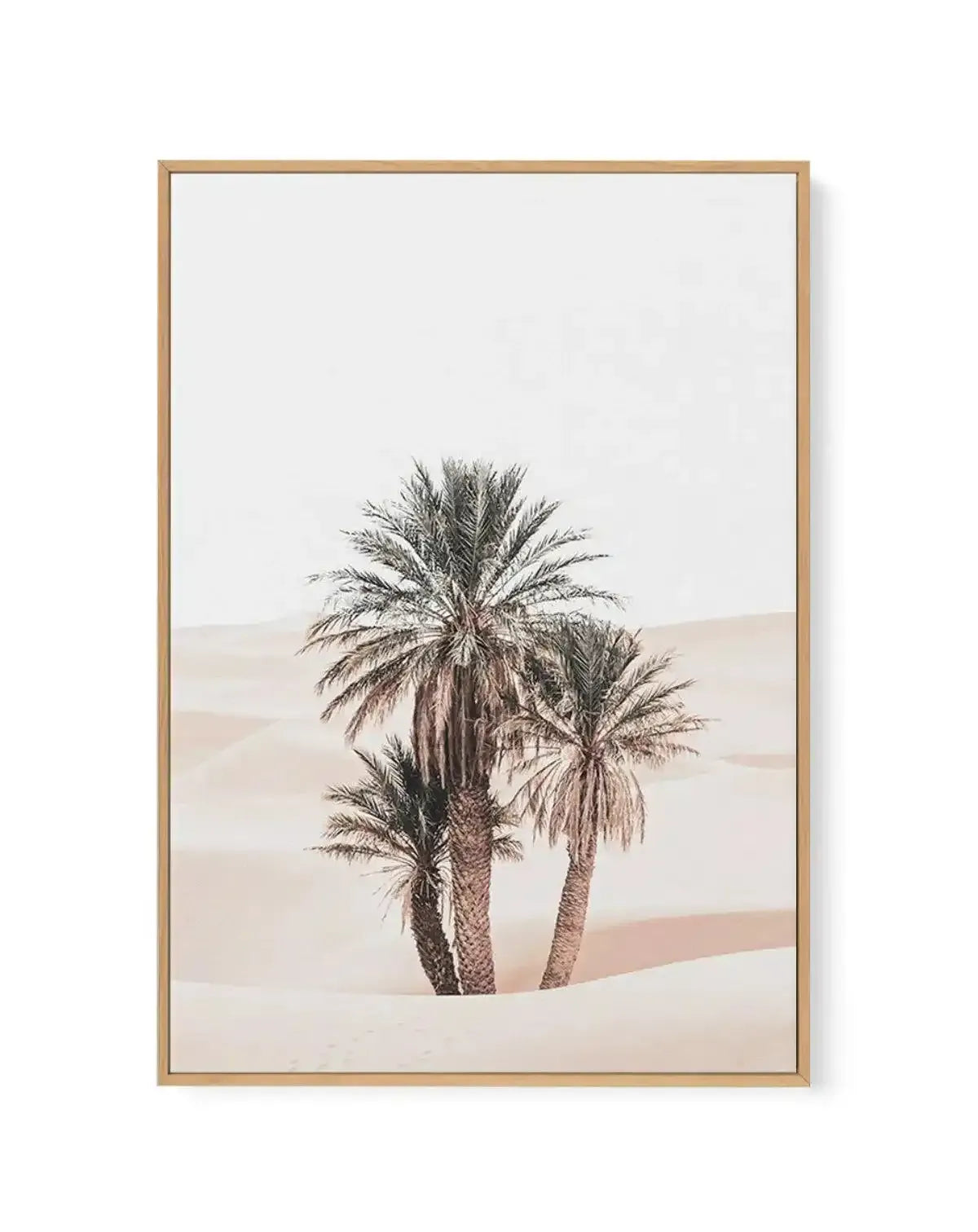 Desert Mirage I | PT | Framed Canvas-Shop Australian Art Prints Online with Olive et Oriel - Our collection of Moroccan art prints offer unique wall art including moroccan arches and pink morocco doors of marrakech - this collection will add soft feminine colour to your walls and some may say bohemian style. These traditional morocco landscape photography includes desert scenes of palm trees and camel art prints - there is art on canvas and extra large wall art with fast, free shipping across Au