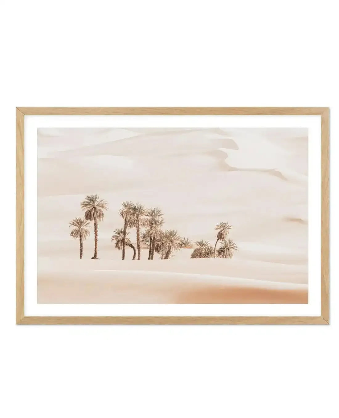 Desert Mirage II | LS Art Print-Shop Australian Art Prints Online with Olive et Oriel - Our collection of Moroccan art prints offer unique wall art including moroccan arches and pink morocco doors of marrakech - this collection will add soft feminine colour to your walls and some may say bohemian style. These traditional morocco landscape photography includes desert scenes of palm trees and camel art prints - there is art on canvas and extra large wall art with fast, free shipping across Austral
