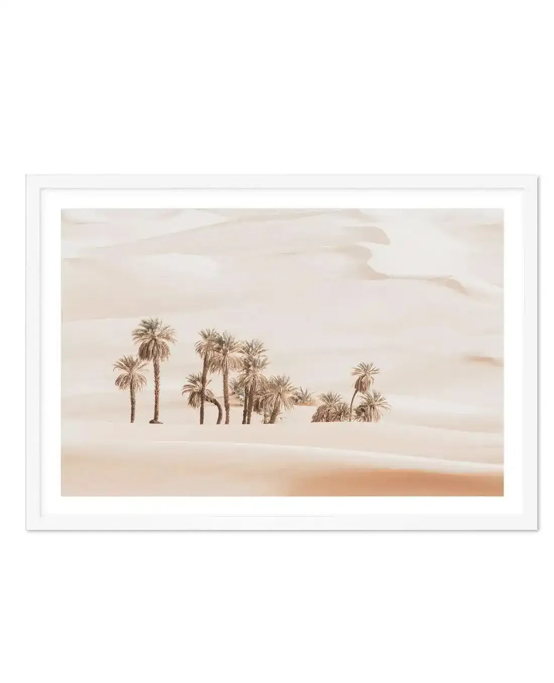 Desert Mirage II | LS Art Print-Shop Australian Art Prints Online with Olive et Oriel - Our collection of Moroccan art prints offer unique wall art including moroccan arches and pink morocco doors of marrakech - this collection will add soft feminine colour to your walls and some may say bohemian style. These traditional morocco landscape photography includes desert scenes of palm trees and camel art prints - there is art on canvas and extra large wall art with fast, free shipping across Austral