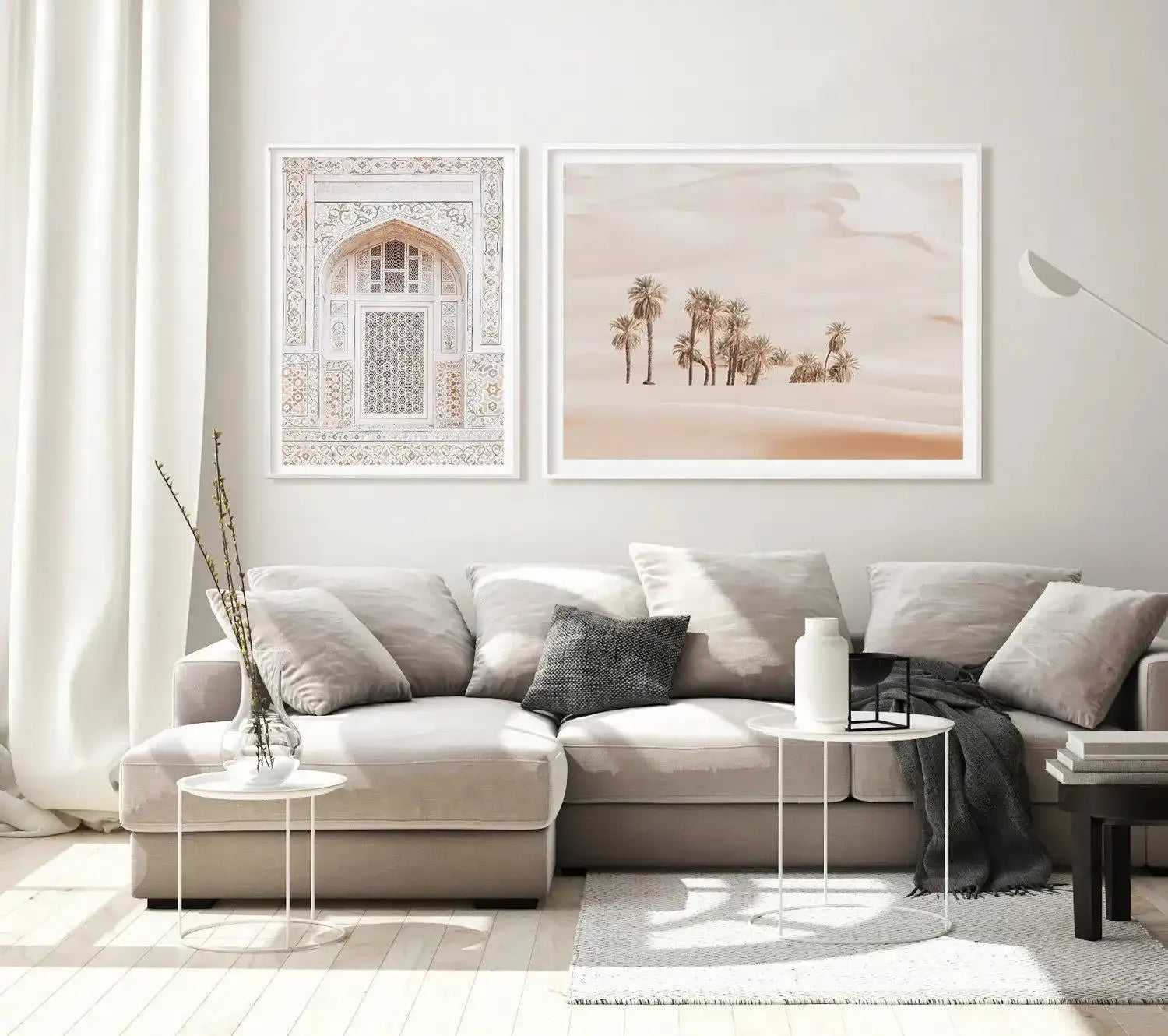 Desert Mirage II | LS Art Print-Shop Australian Art Prints Online with Olive et Oriel - Our collection of Moroccan art prints offer unique wall art including moroccan arches and pink morocco doors of marrakech - this collection will add soft feminine colour to your walls and some may say bohemian style. These traditional morocco landscape photography includes desert scenes of palm trees and camel art prints - there is art on canvas and extra large wall art with fast, free shipping across Austral