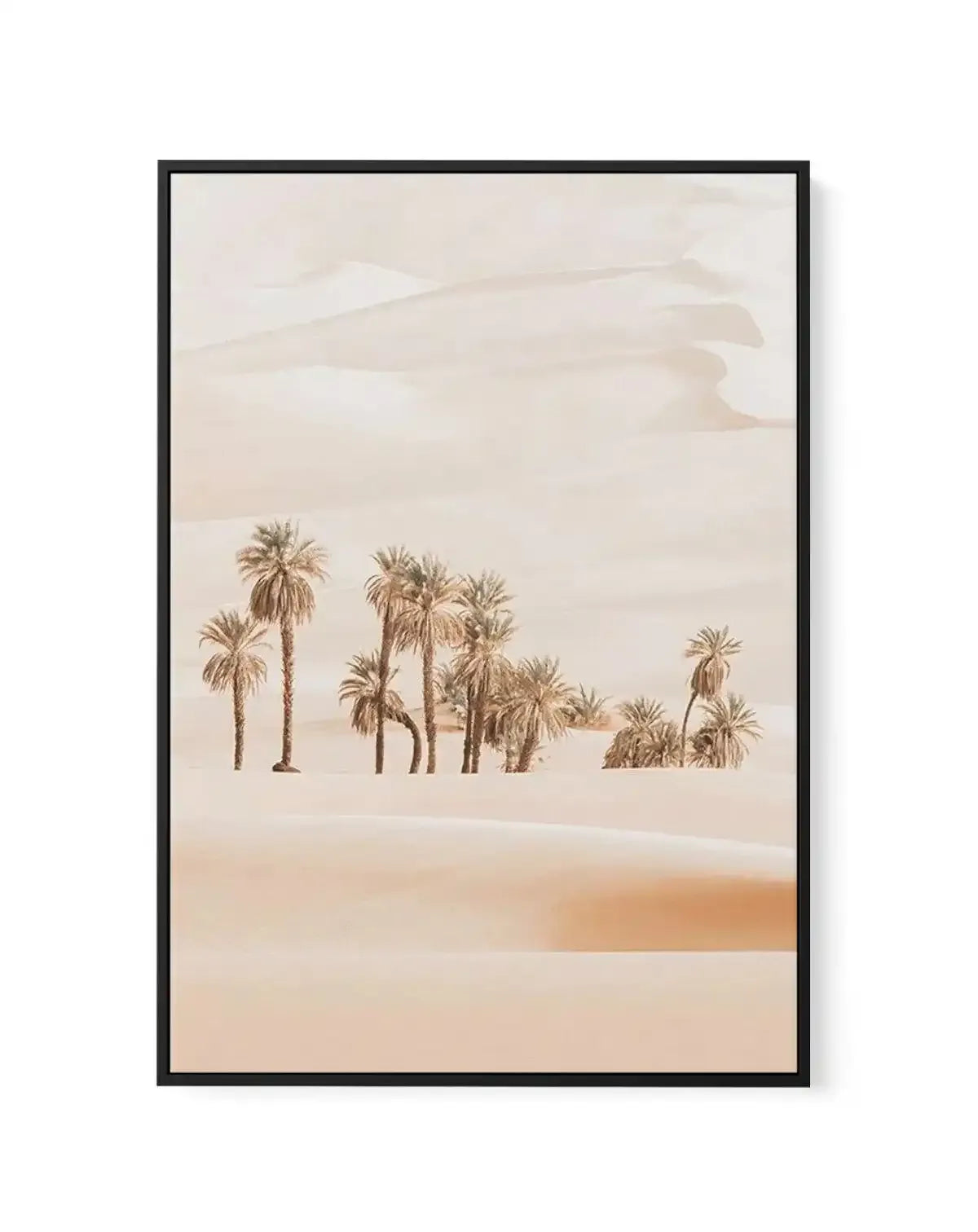 Desert Mirage II | PT | Framed Canvas-Shop Australian Art Prints Online with Olive et Oriel - Our collection of Moroccan art prints offer unique wall art including moroccan arches and pink morocco doors of marrakech - this collection will add soft feminine colour to your walls and some may say bohemian style. These traditional morocco landscape photography includes desert scenes of palm trees and camel art prints - there is art on canvas and extra large wall art with fast, free shipping across A