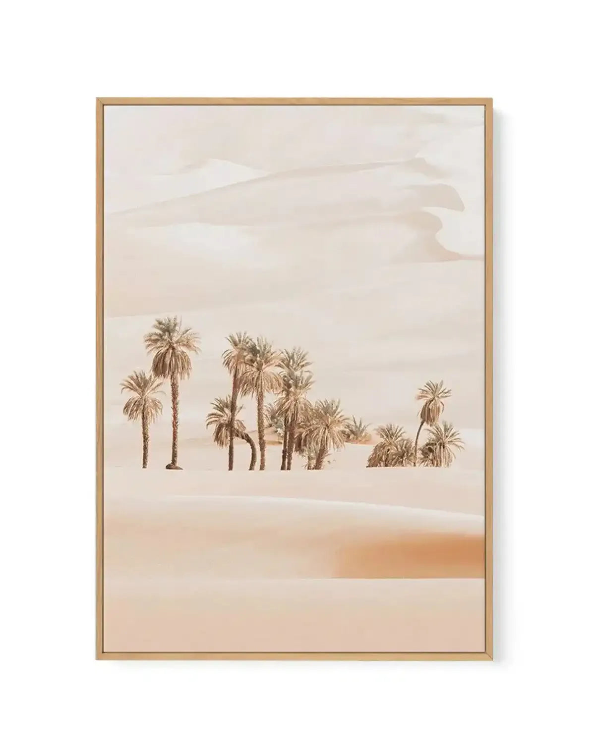 Desert Mirage II | PT | Framed Canvas-Shop Australian Art Prints Online with Olive et Oriel - Our collection of Moroccan art prints offer unique wall art including moroccan arches and pink morocco doors of marrakech - this collection will add soft feminine colour to your walls and some may say bohemian style. These traditional morocco landscape photography includes desert scenes of palm trees and camel art prints - there is art on canvas and extra large wall art with fast, free shipping across A