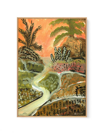 Desert Path by Dan Hobday | Framed Canvas Wall Art